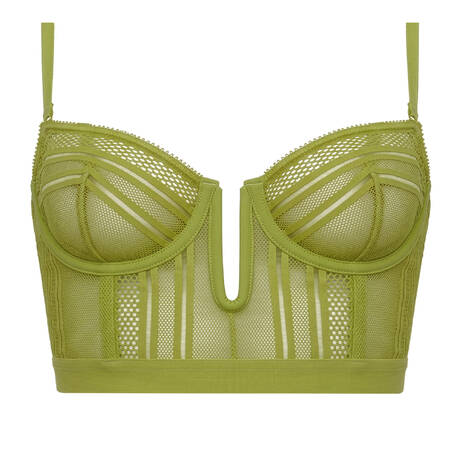 LIVY Longline-BH aus Spitze Glitch Bright Green