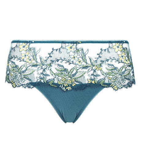 HUIT High-waisted tanga Flirt d'été Aqua