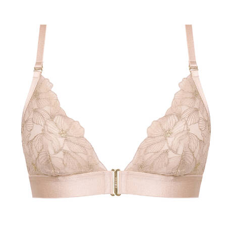 SHIKKOSA Triangle bra with front opening Honey Beige