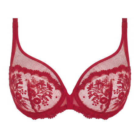 SIMONE PÉRÈLE Push-up-BH mit tiefem Ausschnitt Intrigue Rouge Opéra