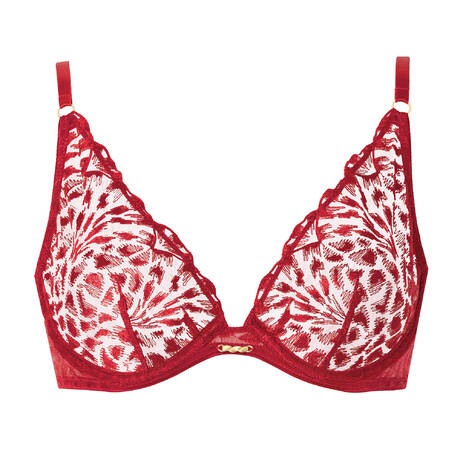 AUBADE Triangle bra underwire Crazy in Love Red Delight 