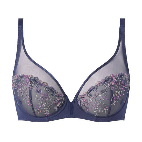 SIMONE PÉRÈLE Full-cup plunge bra Délice Bleu Rainbow