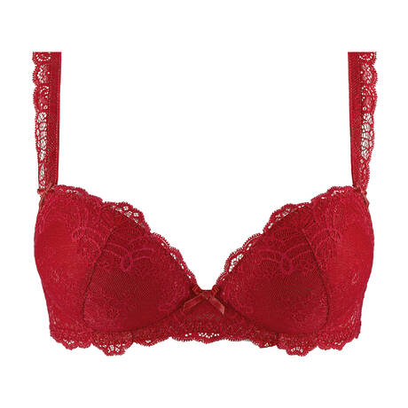 AUBADE Lace push-up bra Danse des Sens Irresistible Red