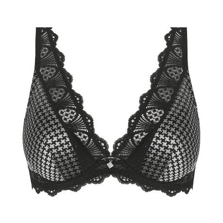 ANTIGEL Lace Padded triangle bra Icone Business Pied de Poule