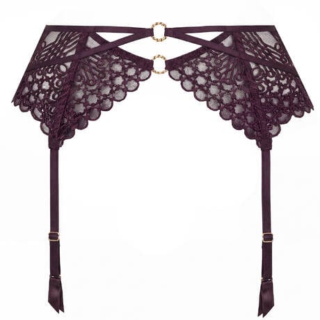 AUBADE Porte-jarretelles Éloge du Désir Deep Berry