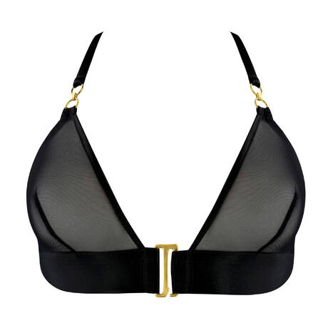 BORDELLE Soutien-gorge triangle ouverture frontale Zenna Noir