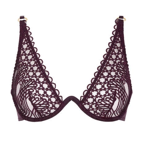AUBADE Soutien-gorge triangle mono-armature Éloge du Désir Deep Berry