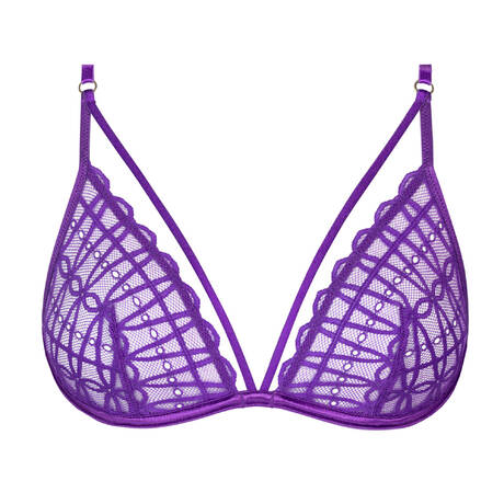 MEY Soutien-gorge triangle en dentelle Captivating Electric Purple