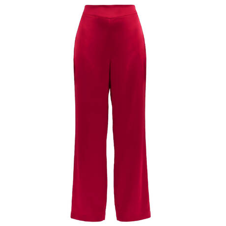 SIMONE PÉRÈLE Pajama pants silk Love Me Rouge Opéra