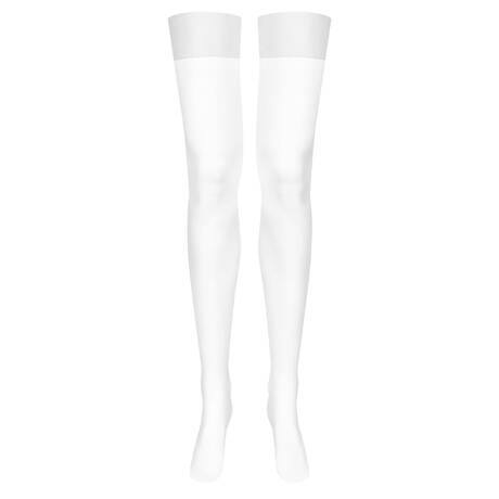 MAISON CLOSE 15 denier Nylon stockings Les Coquetteries White