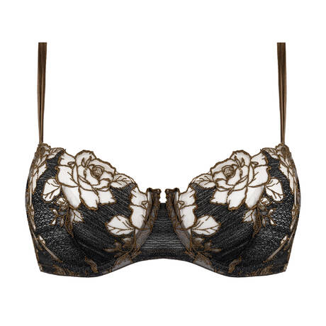 I.D. SARRIERI Demi-cup bra The Allure Black Coffee