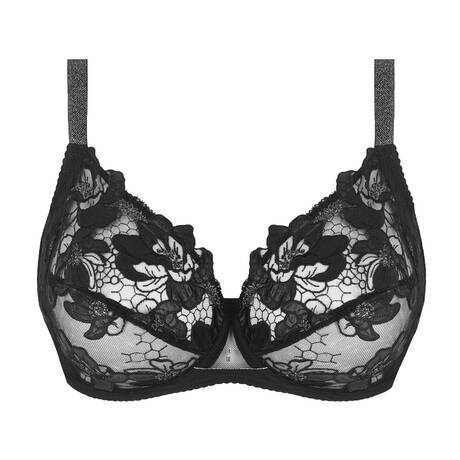 LISE CHARMEL Soutien-gorge armatures bien-être Cuir Couture Noir Argent