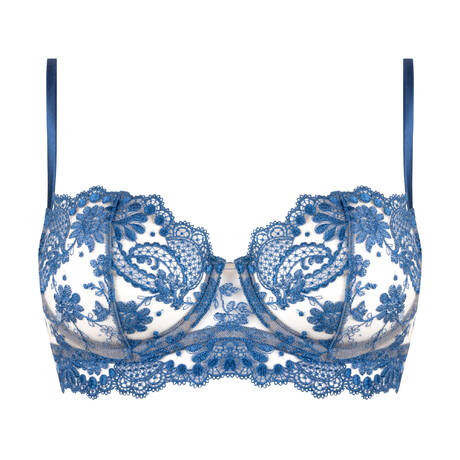 I.D. SARRIERI Demi-cup bra Blooming Desire Deep Blue
