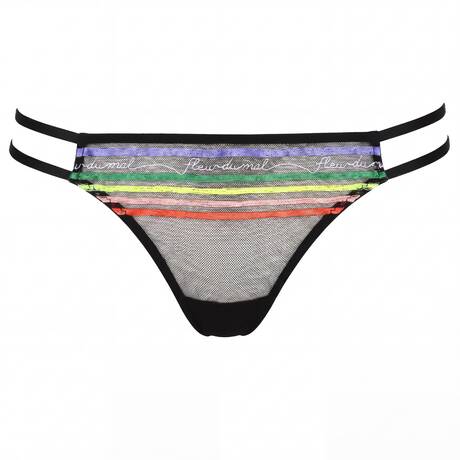 FLEUR DU MAL Thong Fleur Stripe Black