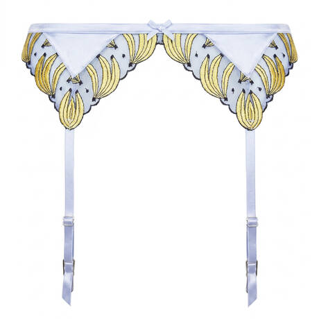 FLEUR DU MAL Porte-jarretelles Banana Embroidery Ice Queen