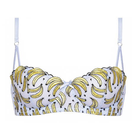 FLEUR DU MAL Demi-cup bra Banana Embroidery Ice Queen