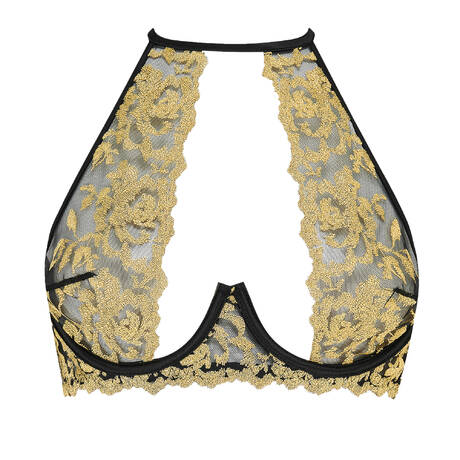 COCO DE MER Offener Bustier-BH Flavia Onyx & Gold
