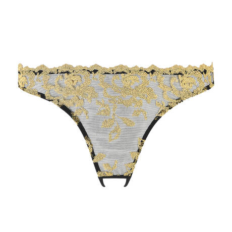 COCO DE MER Open brief Flavia Onyx & Gold