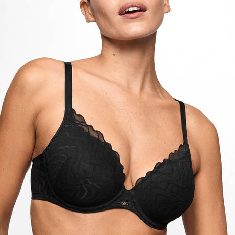 MARIE JO Lace Heart-shaped padded bra Nillo Black