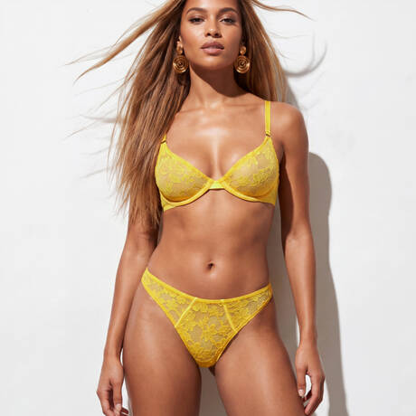 Ensemble 2 pièces FLEUR DU MAL Le Stretch Lace Lemon