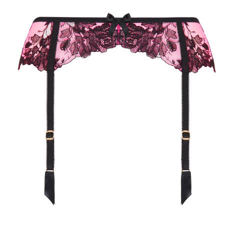 AGENT PROVOCATEUR Garter belt Elvie Pink&Black
