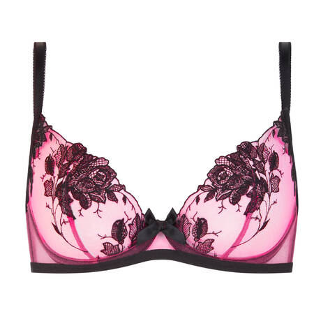 AGENT PROVOCATEUR Demi-cup bra Elvie Pink&Black