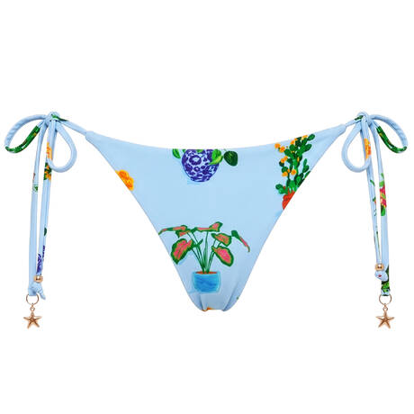 SEAFOLLY Bas de maillot de bain brésilien lacets Playa Bonita Powder Blue