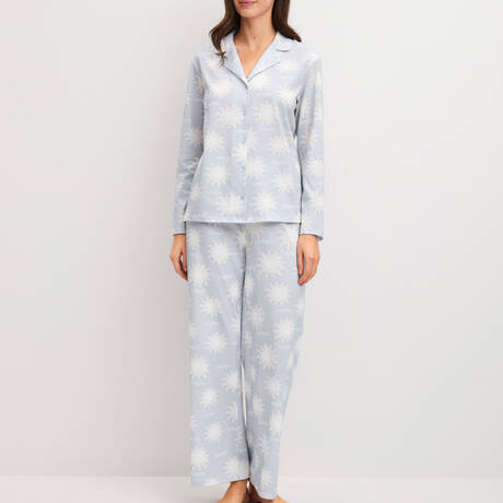 CALIDA Cotton Button-down Pajama Édition 85 Harmony Blue