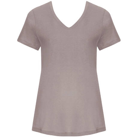 HANRO T-shirt manches courtes en coton et modal Sleep & Lounge Moonlight