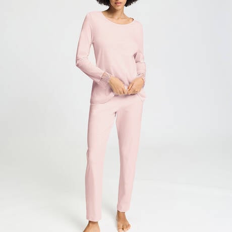 HANRO Pyjama en coton Rosaria Rose Bath