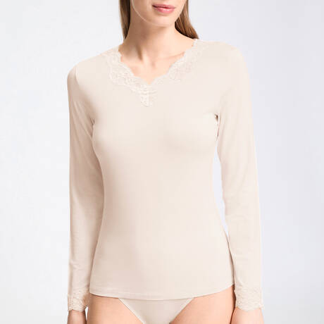 HANRO Top manches longues en modal Dana Moonlight