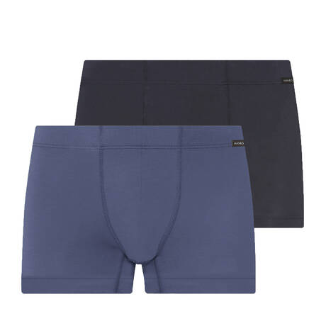 HANRO Cotton 2-pack men's boxer briefs Cotton Essentials Stormy Gray & Tanzanite