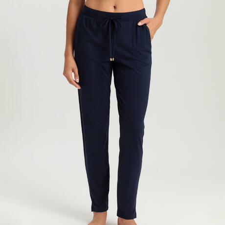 HANRO Cotton and modal Pants Sleep & Lounge Deep Navy