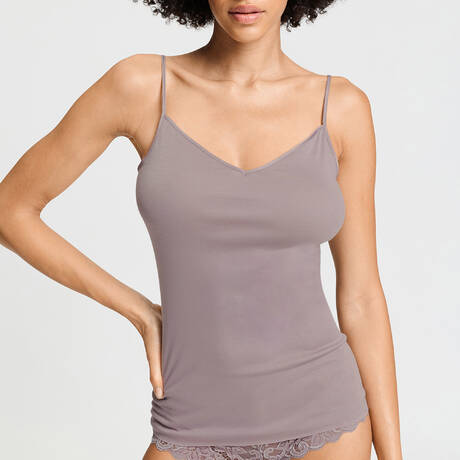 HANRO Camisole cotton Cotton Seamless Stormy Rose