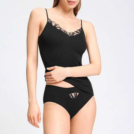 2 pieces set HANRO Rosaria Black
