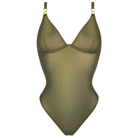 BORDELLE Thong bodysuit Neda Olive