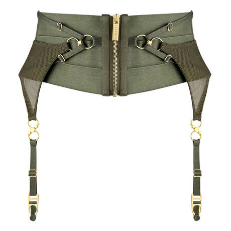 BORDELLE Waist cincher with garter belt Neda Olive