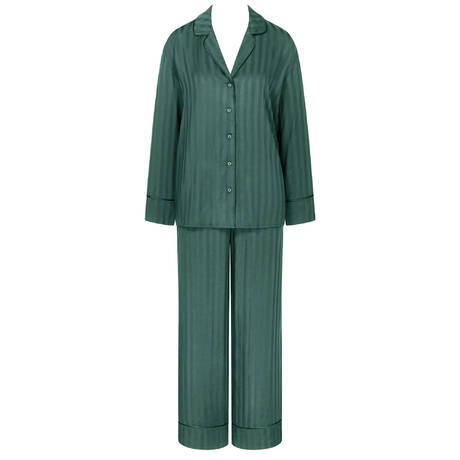 TRIUMPH Pyjama Amourette Jacquard Teal Green