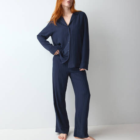 TRIUMPH Pyjama Amourette Jacquard Admiral