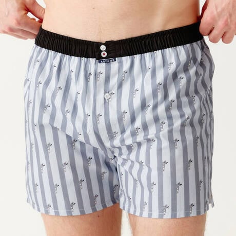 ARTHUR Herren-Boxershorts mit Innenslip aus Baumwolle Lent au démarrage Ciel Ane