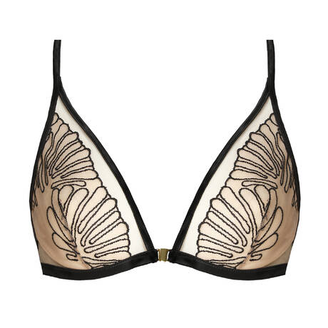 PRELUDE Soutien-gorge triangle ouverture frontale Rouge Interdit Noir