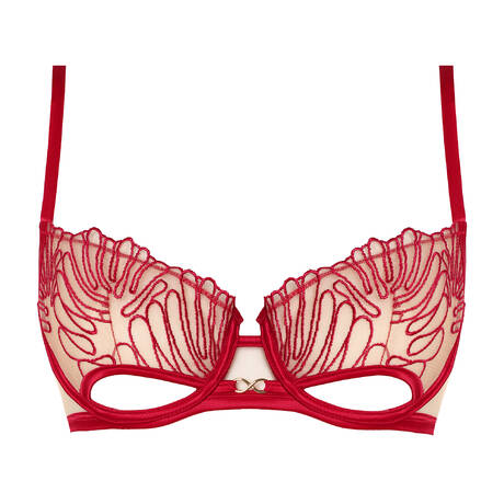 PRELUDE Soutien-gorge corbeille ouvert Rouge Interdit Rouge