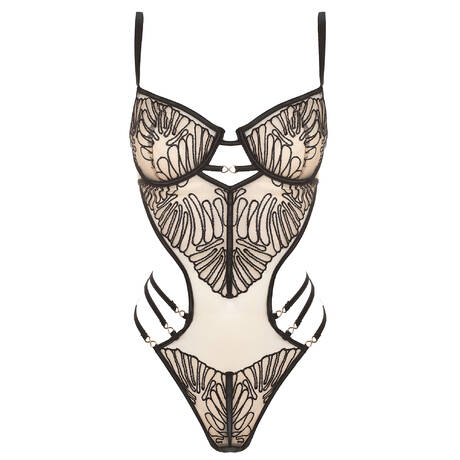 PRELUDE Thong bodysuit Rouge Interdit Black