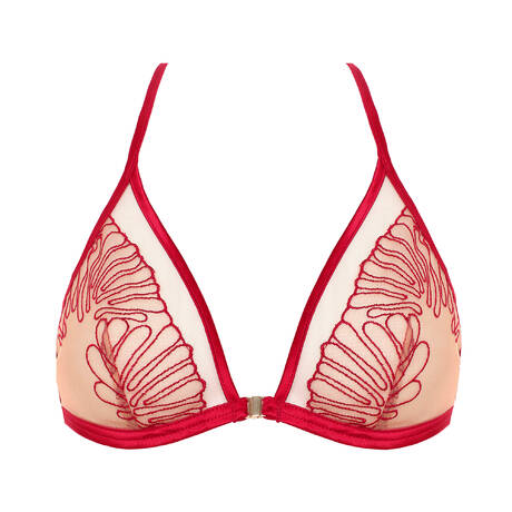 PRELUDE Soutien-gorge triangle ouverture frontale Rouge Interdit Rouge