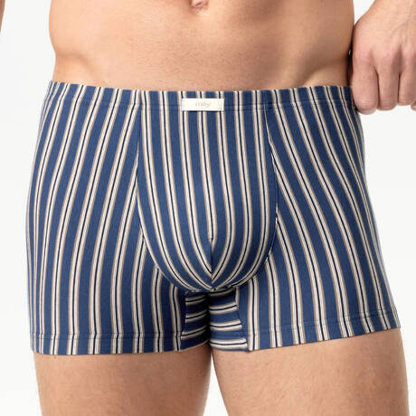 MEY Herren-Pants aus Baumwolle Stream Stripes Blue Stream