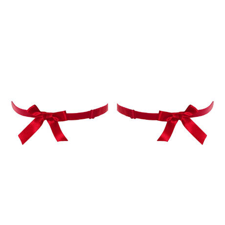 PRELUDE Jarretières Rouge Interdit Rouge