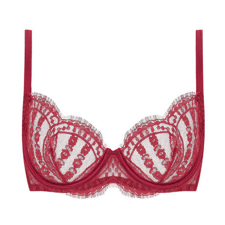 COCO DE MER Lace Demi-cup bra Renata Ruby