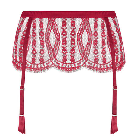 COCO DE MER Lace Garter belt Renata Ruby