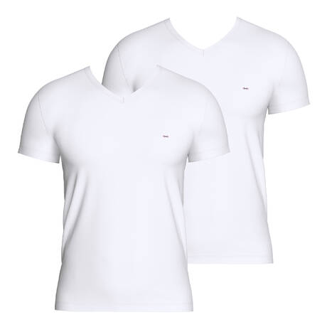 EDEN PARK  2er-Pack Herren-T-Shirts aus Baumwolle Basics Blanc + Blanc