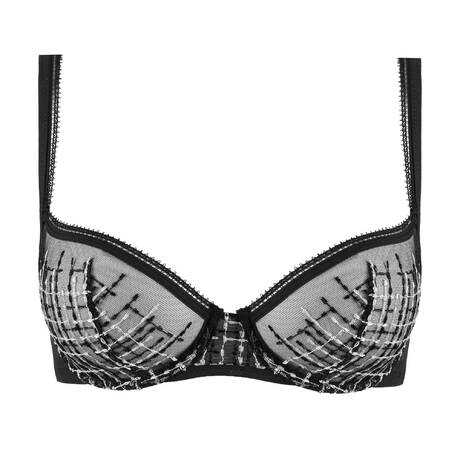 MAISON LEJABY Demi-cup bra Back In Black Black